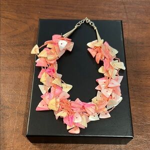Pink and Cream Shell Necklace